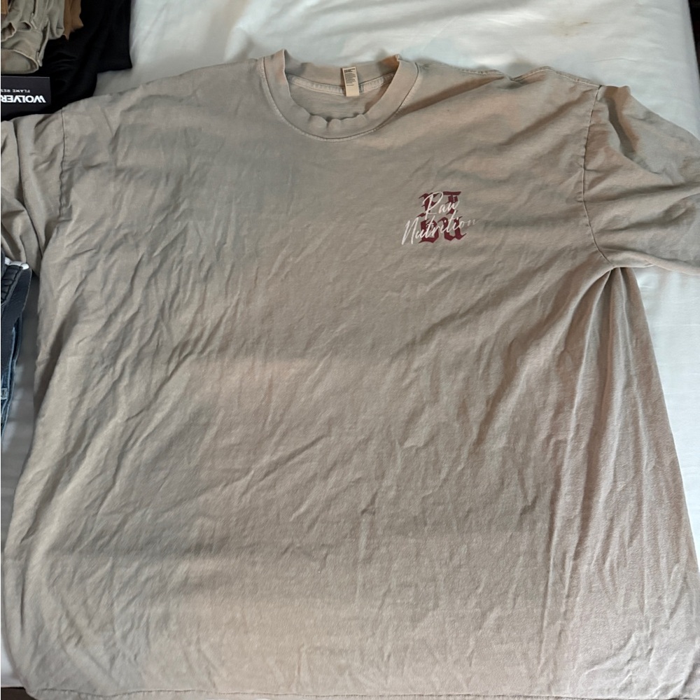 Men's Beige Graphic T-Shirt